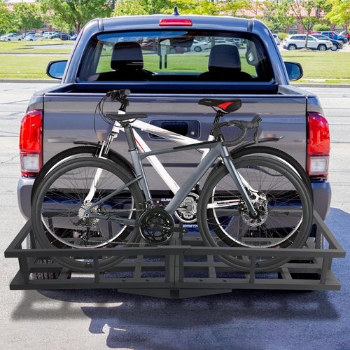 Hitch Mount Cargo Carrier Basket with 500LBS Capacity Fits 2” Receiver, 60'' x 22'' x 7'' Trailer Hitch Cargo Rack for Vehicle Car SUV Truck