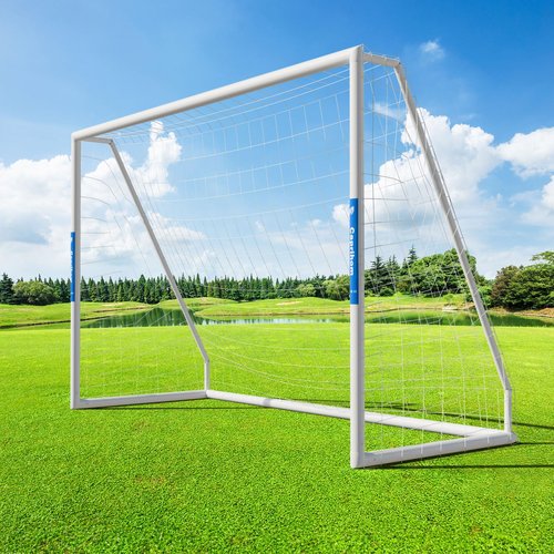 Caprihom Soccer Goal for Backyard 10FTx 6.5F Outdoor Soccer Net with Top Bin Target Net Portable Goal Post Training Equipment