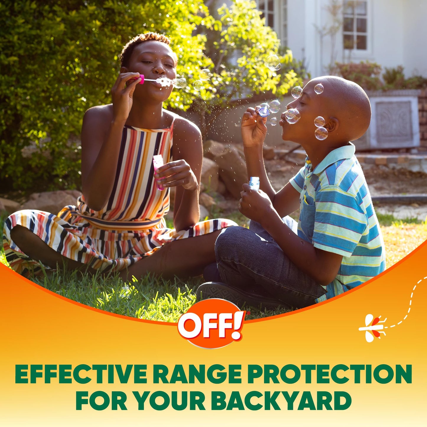 OFF! Backyard Bug Control Pretreat, 32 oz, Outdoor Bug Treatment, Covers up to 16,000 sq. ft., Kills for up to 8 Weeks, With a Convenient Hose Connection