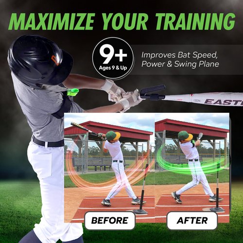 SWINGRAIL Baseball/Softball Swing Trainer Aid - Equipment for Batting and Hitting
