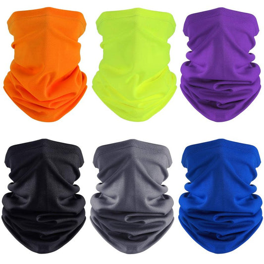 Geyoga 6 Pieces Summer UV Protection Cooling Neck Gaiter Face Clothing Neck Gaiter Mask Scarf Sunscreen Breathable Bandana(Delicate Colors)