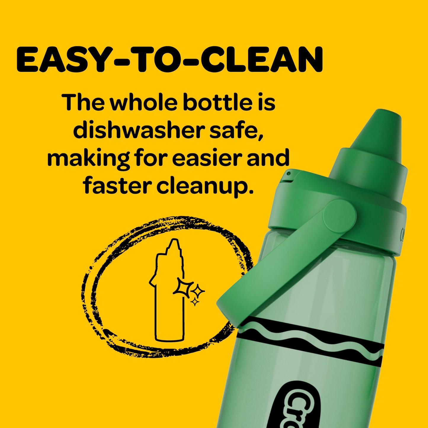 CamelBak Crayola Chug Water Bottle for Everyday Hydration, Tritan Renew Design with Chug Lid, 25oz, Aquamarine
