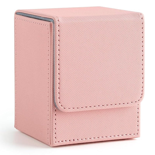 GERMUN Card Deck Box 120+ Sleeved Cards Pink – MTG Commander Storage Case with Magnetic Closure (Variation: 110+ Pink)