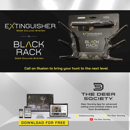 Extinguisher Deer Call + Black Rack Rattling System by Illusion | Grunt Tube | Rattling Antlers | Adjustable 10-in-1 Call | Bone-Core Technology | #1 Rated