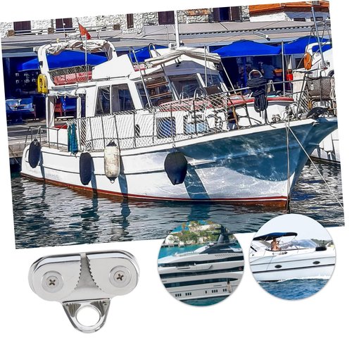 VANZACK Stainless Steel Cam Cleat with Leading Ring Grade for Boat Sailboat Kayak Canoe Easy Disassembly Maximum Holding Power Flared Entry for Quick Release Line