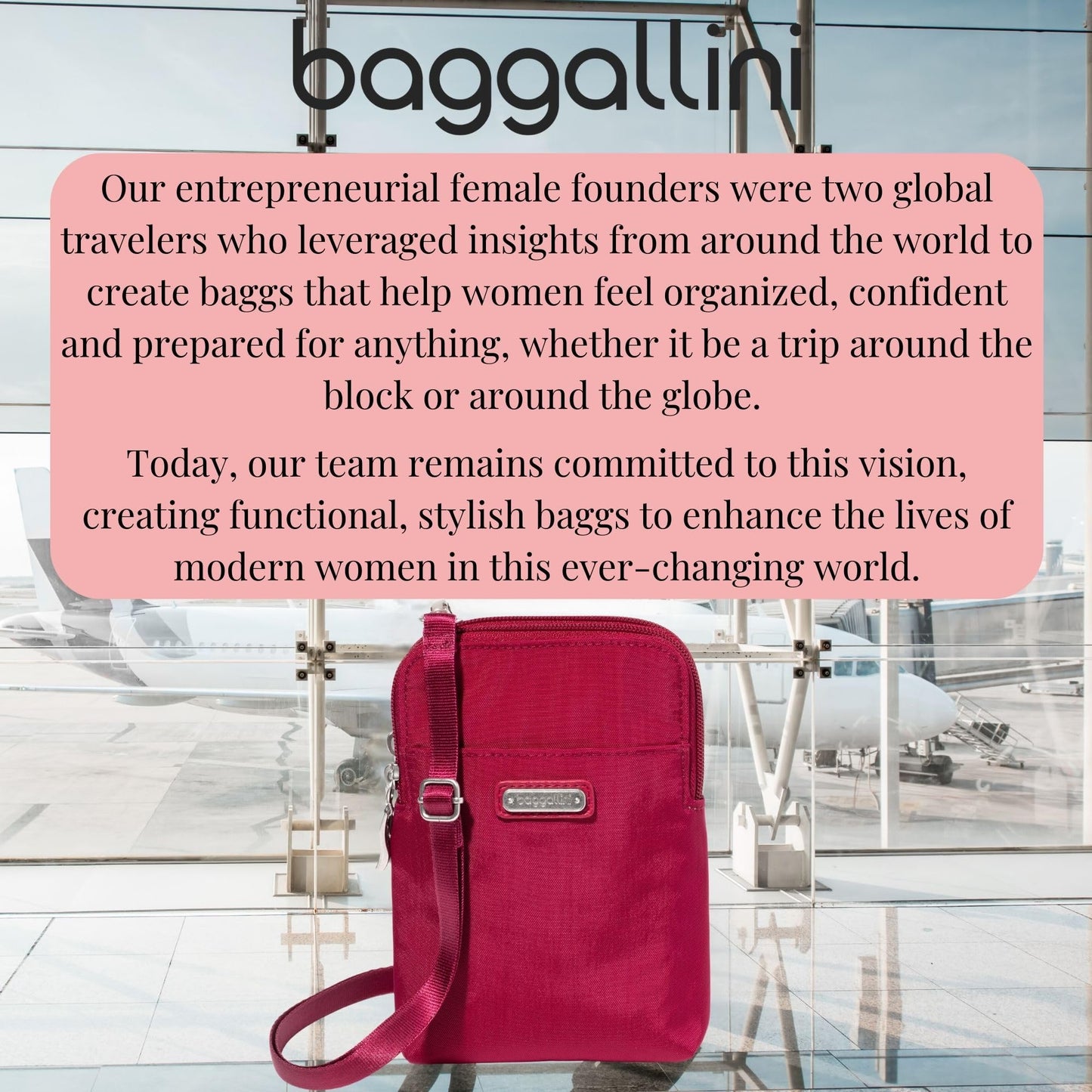 Baggallini Take Two RFID Bryant with Chain Black Quilt One Size