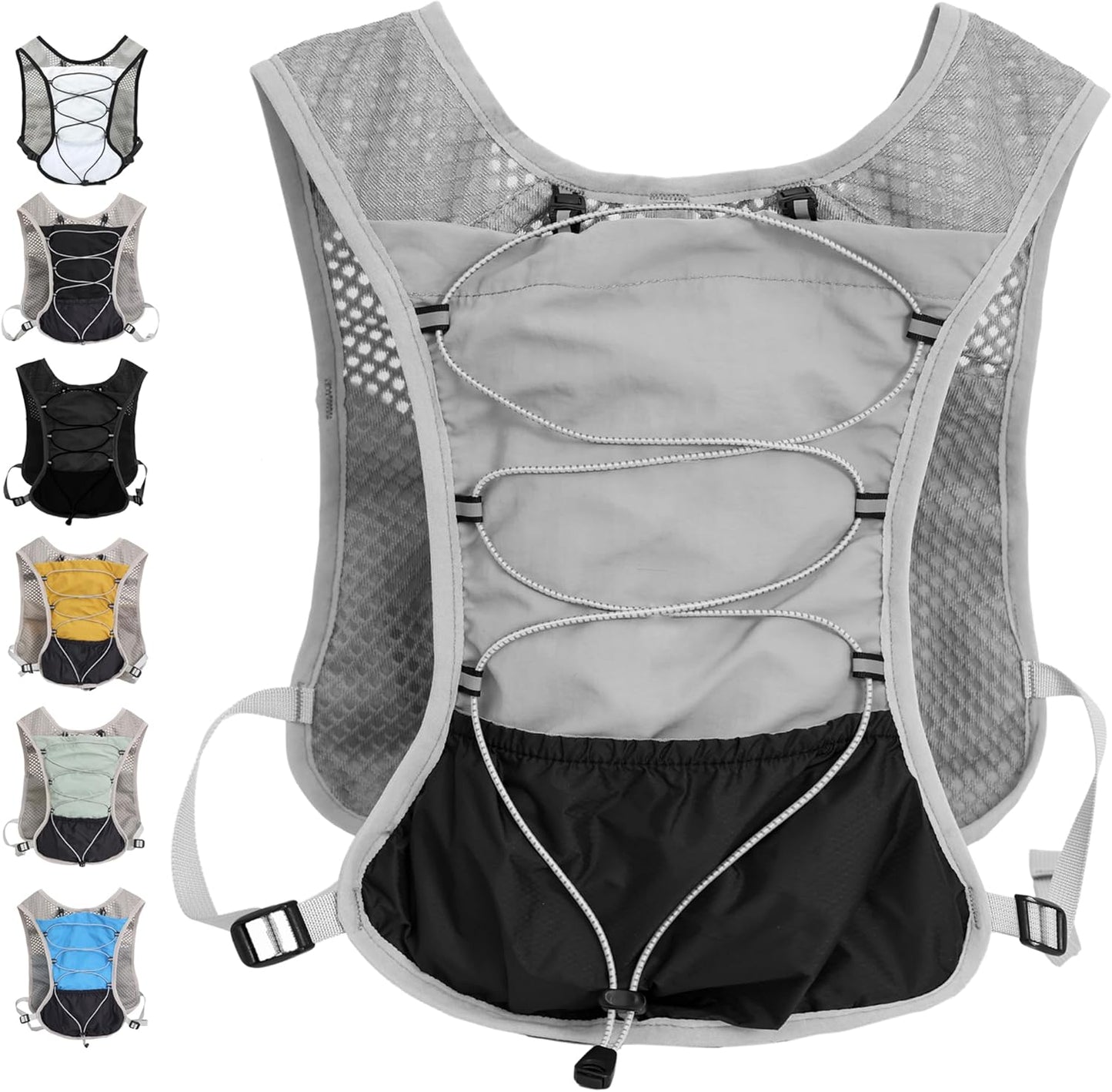 Hydration Running Vest Ultra-Lightweight for Women Men [2025 Upgraded], Breathable All-Weather Water Vest Hiking Backpack, Adjustable Water Backpack for Hiking, Cycling, Trail Marathon Race