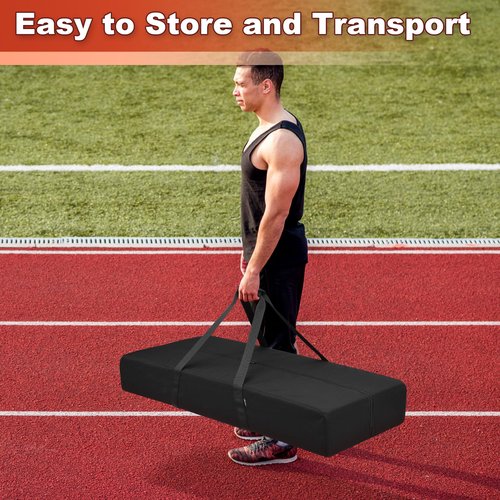 Easecos 39" Starting Block Carry Bag Heavy Duty Starting Block Storage Organizer Bag for Track and Field, Large Portable Duffel Tote with Comfortable Handle for Sports Equipment Travel Camping