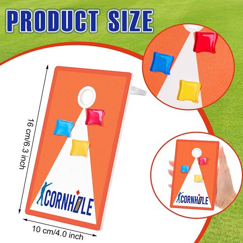 Weysat 4 Pack Cornhole Trophy Acrylic Cornhole Tournament Award Funny Medals Bulk Plaques Team Prize Gifts for Team Events Sports Contest Competition