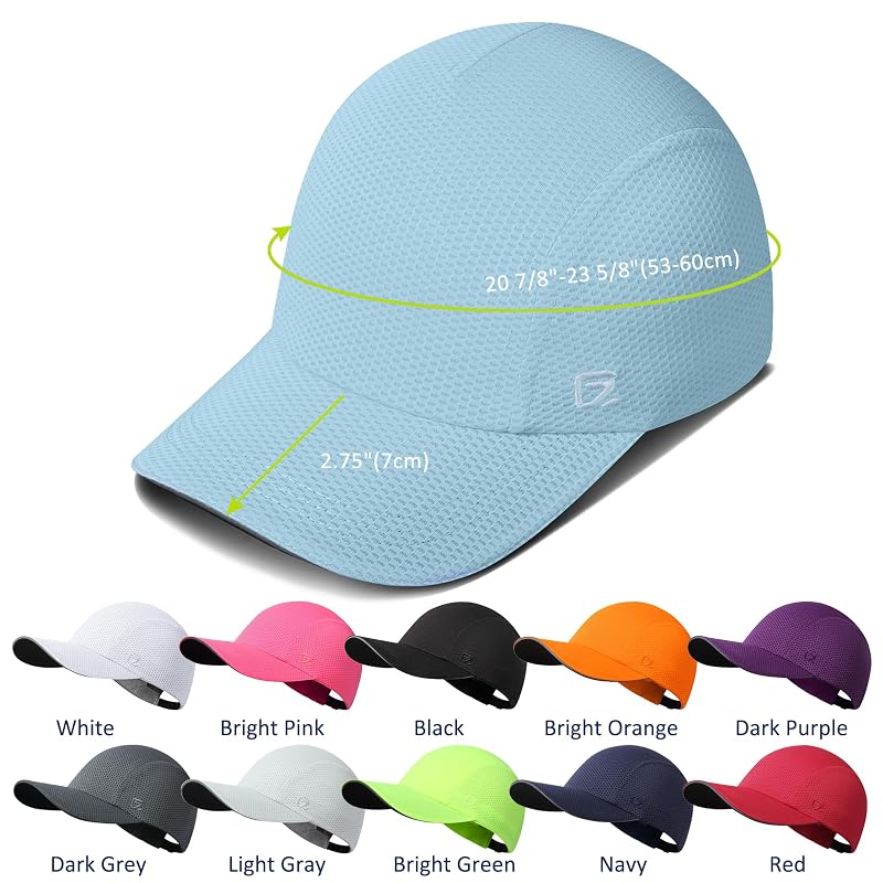GADIEMKENSD Women’s Race Day Running Cap Light Blue 6 5/8-7 1/2 - Lightweight Mesh Hat