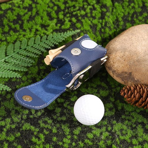 Personalized Golf Ball & Tee Holder – Custom Name Golf Pouch for Men, Portable Golf Accessory Organizer, Golf Gifts for Golfers, Father's Day, Birthday, Christmas (Blue)