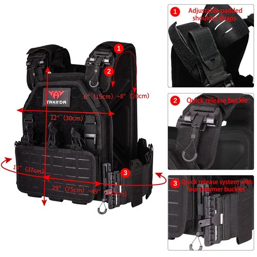 vAv YAKEDA Quick Release Tactical Laser-Cutting Vest Lightweight Vest