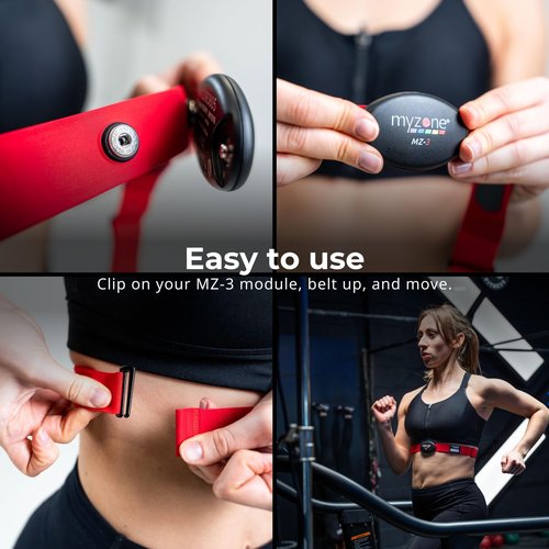 MYZONE MZ-3 Adjustable Replacement Chest Strap (Medium) – Comfortable & Secure Fit for Fitness Tracking, Ideal for Home Workouts & Gym Training
