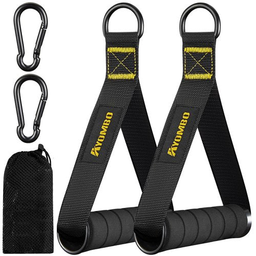 Ayombo Exercise Equipment, Cable Machine Attachment, Gym Equipment Resistance Bands Handles for Pull Down Workout, Exercise Handle Accessories, Use to Pulley System Machine and Strength Trainer﻿