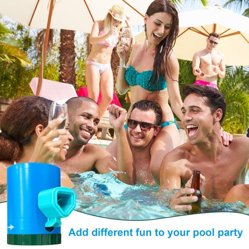 tngtswwcv New Shotgun Roulette Drinking Game with Surprise Spray Action Wild Drinking Game Beer Spray Can Holder, Party Game, Blue and Green