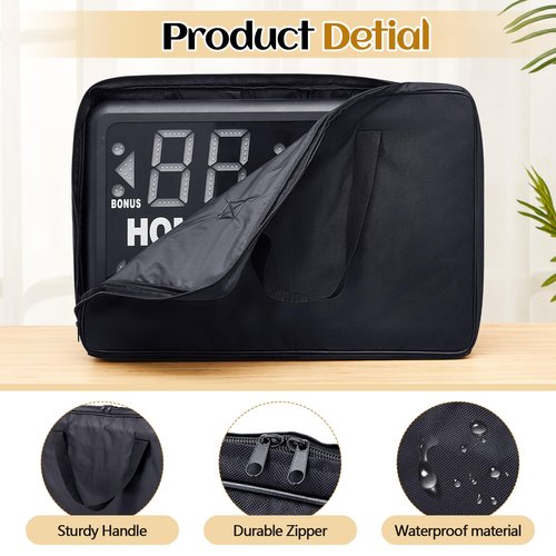 Suzile 24" x 16" x 10" Portable Electronic Basketball Scoreboard Bag Tabletop Digital with Remote Inner Umpire Bag Compatible with SK2229R or SK999 Multisport Tabletop Scoreboards