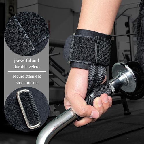 4 Pack Wrist Straps for Weightlifting with Wrist Support Band, Non-Slip & Padded Cotton Weight Lifting Wrist Wraps, Gymreapers Lifting Wrist Straps with Durable Velcro Reinforce Gym Straps Weight Lifting