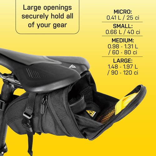 Topeak TC2261B Aero Wedge Pack with Strap Mount, Medium