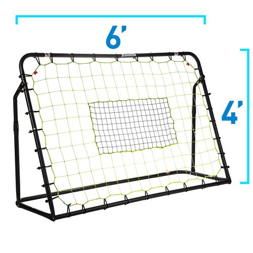 Franklin Sports Adjustable Rebounder, Black, 6' x 4'