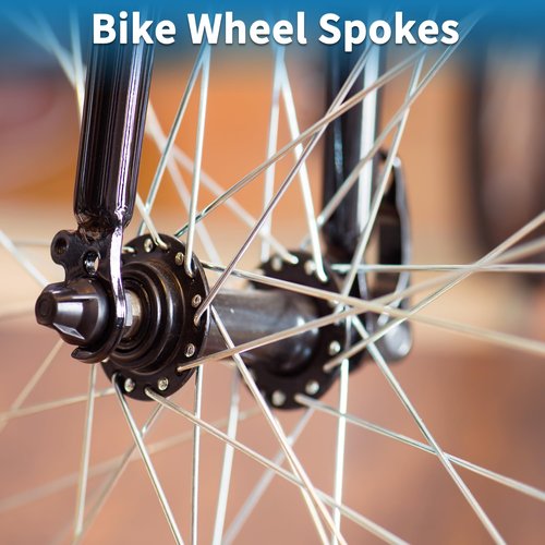 A ABSOPRO 36 Set 14G Bicycle Spokes 285mm Bike Wheel Spokes Galvanized Carbon Steel Silver Tone