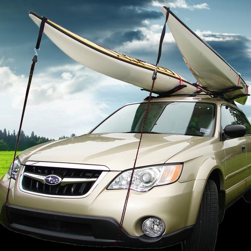 Malone SeaWing Saddle Style Universal Car Rack Kayak Carrier with Bow and Stern Lines