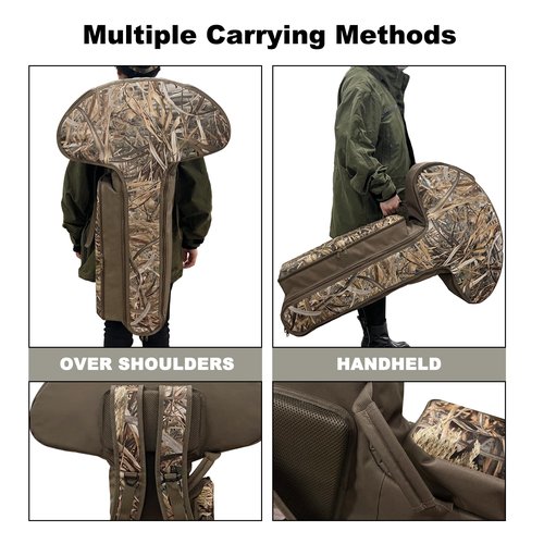 MYDAYS Soft Crossbow Case fits Crossbows Up To 22 x 35 Inches,Gear for Turkey Season, Camo Padded Tactical Archery Bow Carrier Quiver Bag with Backpack Straps for Outdoor Hunting