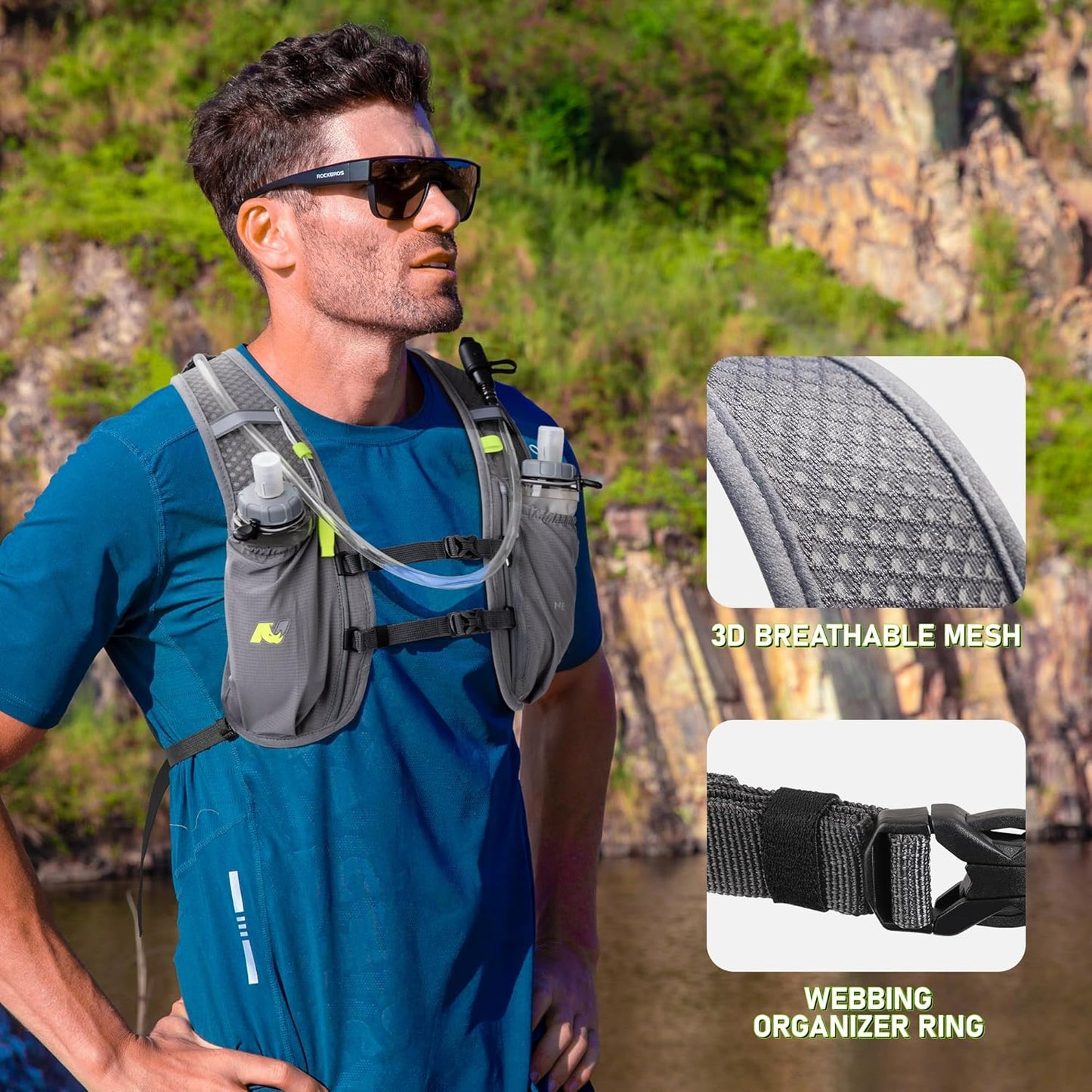 Hydration Running Vest for Women, Water Vest Backpack 5L Small, Lightweight Hydration Pack Mini Vest Women for Hiking, Trail Marathon Race (Pack with 1.5L Water Bladder)