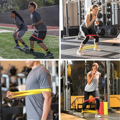 Resistance Bands Set for Men and Women, 5 Pack Exercise Bands with Different Resistance Levels, Long Elastic Workout Bands for Home Gym, Strength Training, Stretching, Yoga, Pilates, Rehab