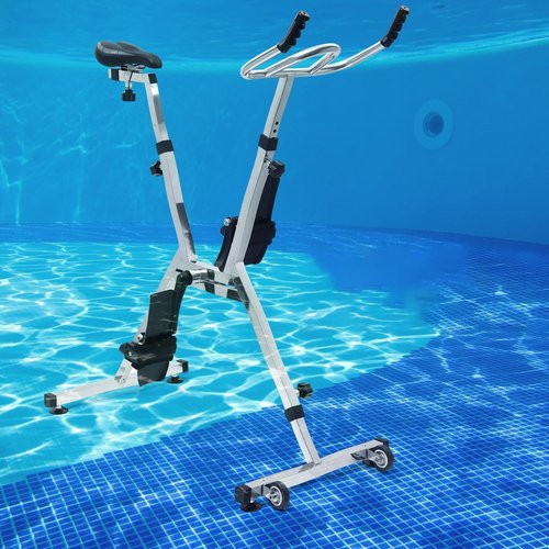 Swimming Pool Aquatic Bike - Fitness Underwater Bicycles for Exercise, 316L Stainless Steel, Adjustable Resistances, With PU Seat & PE Pedal, Ideal for Fitness Centers, Resorts, Home Gyms & Clubs