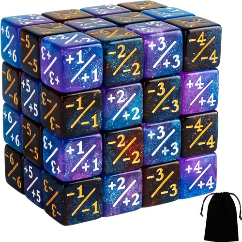 48 PCS MTG Counter Dice Plus 1 Magic Counters +1/+1 Buff Dice Set Life Tokens Commander Deck for MTG TCG Cards Accessories