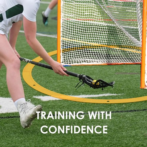 MR Portable Lacrosse Crease 18’, Men's Regulation Size Portable Lacrosse Crease, Official Size Portable Crease for Lacrosse with Carry Bag Included