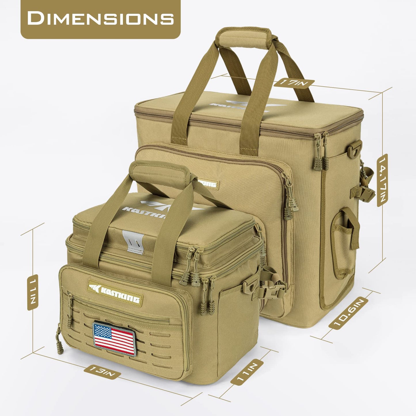 KastKing Karryall Fishing Tackle Bags for Saltwater or Freshwater Fishing - Water Resistant Material - Padded Shoulder Strap - Fishing Gear Storage