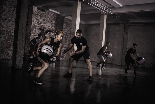 Dynamax 14LB Soft-Shell Medicine Ball Black/Blue