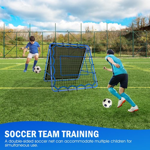 Winthai 4x4FT Dual-Sided Soccer Rebounder Net, Fast & Slow Rebound Speed Training for Control, Passing Practice, Easy Setup Baseball/Volleyball Rbounder Gifts & Equipment for Kids,Teens & Adults