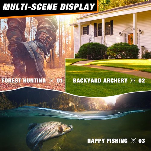 Bow Fishing Combo Kit Bowfishing Bow, Fishing Kit Multi Scenery Hunting Practice, Complete Accessories Reel Arrows 30lbs 40lbs (Black, 30lbs)