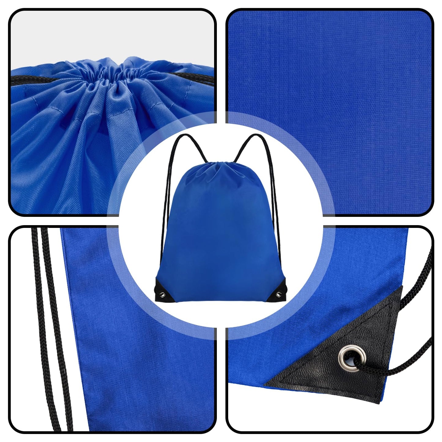 Grneric Drawstring Backpack Bulk 70Pcs String Backpack Drawstring Bags Cinch Bag Sackpack for Men Women Gym(Navy Blue)