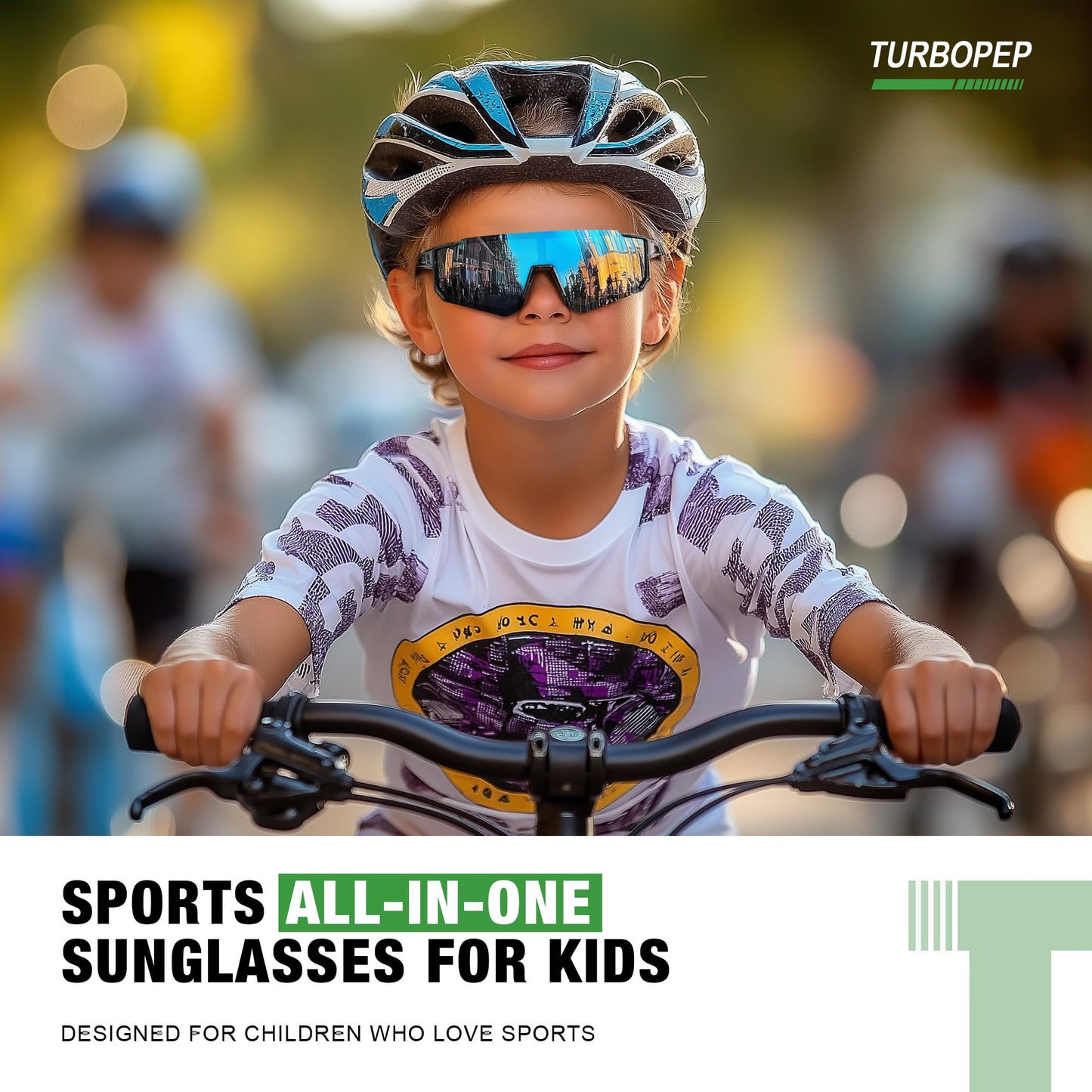TURBOPEP 3 Pack Kids Polarized Sunglasses - Youth Baseball Sunglasses for Boys Girls Age 3-12 Sports UV Protection Goggles