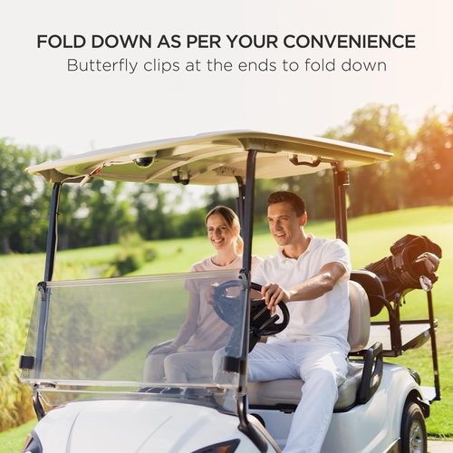 Ezgo Golf Cart Windshield Ezgo TXT Windshield Replacement for Front Fits 1995 to 2013 Ezgo TXT and Medalist Models Foldable Tinted UV Protection and Impact Resistant PC Shield