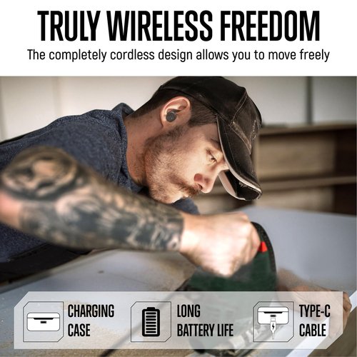 GLORYFIRE Shooting Ear Protection Earplugs, Bluetooth Hearing Protection Earbuds for Noise Reduction