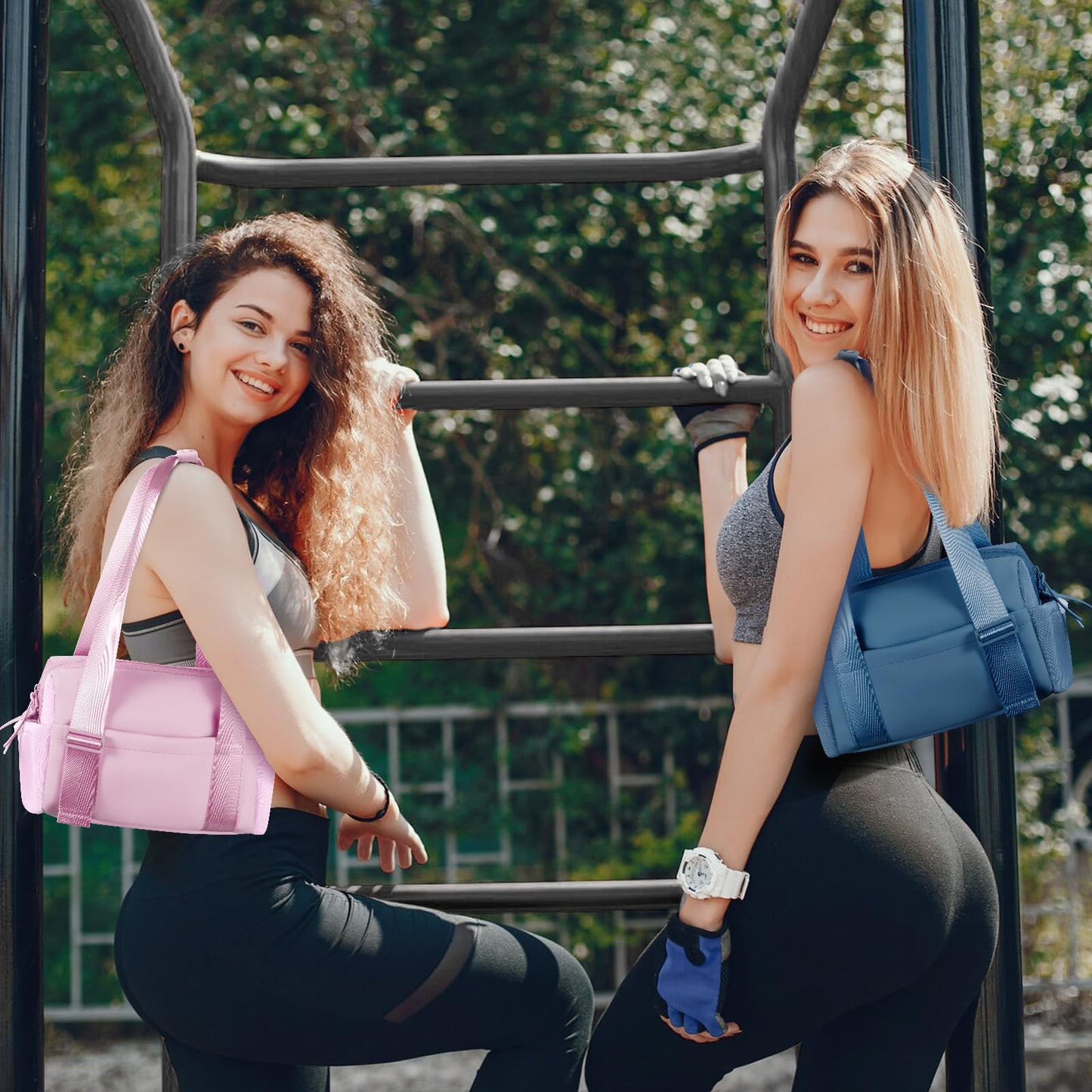 Mini Gym Bag for Women Girls Small Gym Tote Bag with Wet Compartment Waterproof Travel Duffle Bag Cute Workout Sport Bag