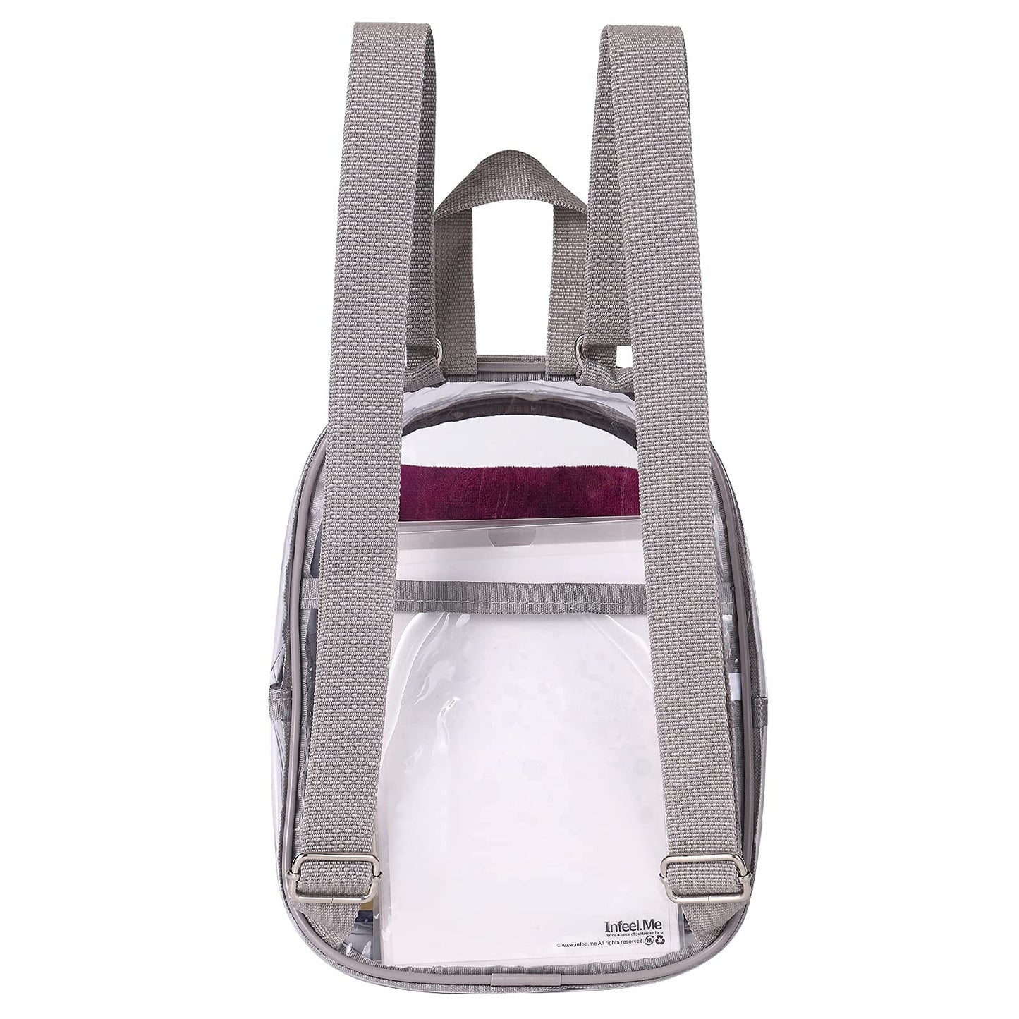 USPECLARE Clear Mini Backpack Stadium Approved for Little Boys & Girls, Transparent Backpack for Concert, Festival, Sport Events