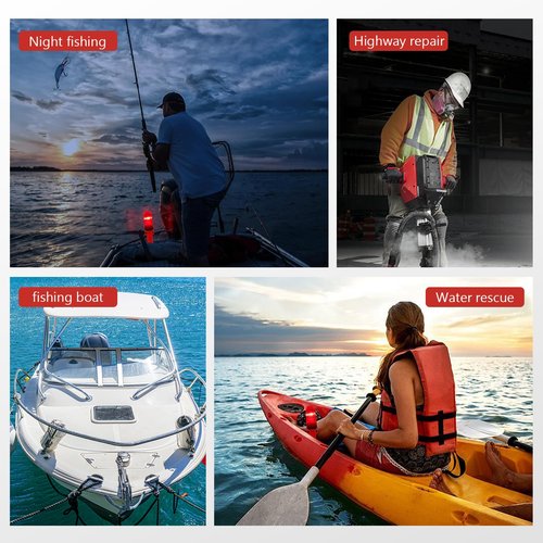 3Pcs Boat Flares, Marine LED Flares Kit, New Marine Safety Kit, Waterproof Emergency Signals for Fishing Boat, Buoys, Life Rafts and Emergency Signaling
