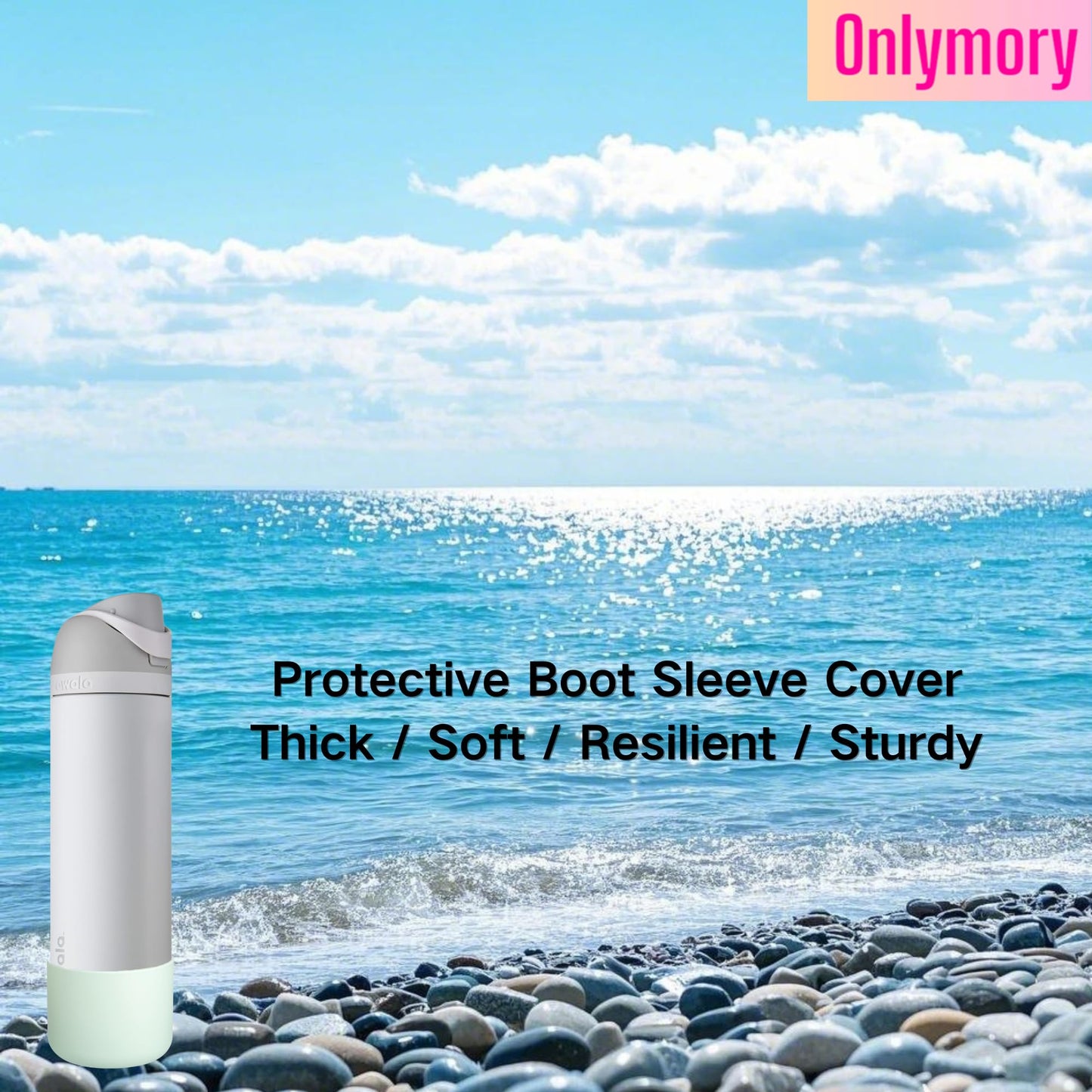Silicone Boot for Owala 24 OZ Water Bottle, Boots for Owala 24OZ Bottle, Protective Sleeve Accessories, Anti-Slip Bottom Protector Bumper (Mint Green, 24 OZ)