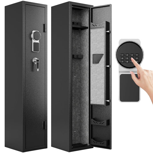 KAER Gun Safe - Quick Access Safes for Pistols and Shotguns, Built-in Removable Storage Shelf, Gun Cabinets for Rifles