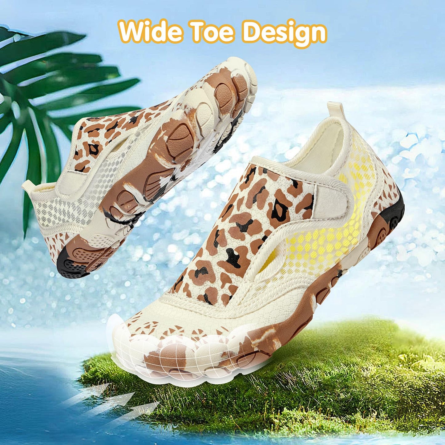 ATHMILE Kids Water Shoes Boys Girls Water Shoes Barefoot Summer Shoes