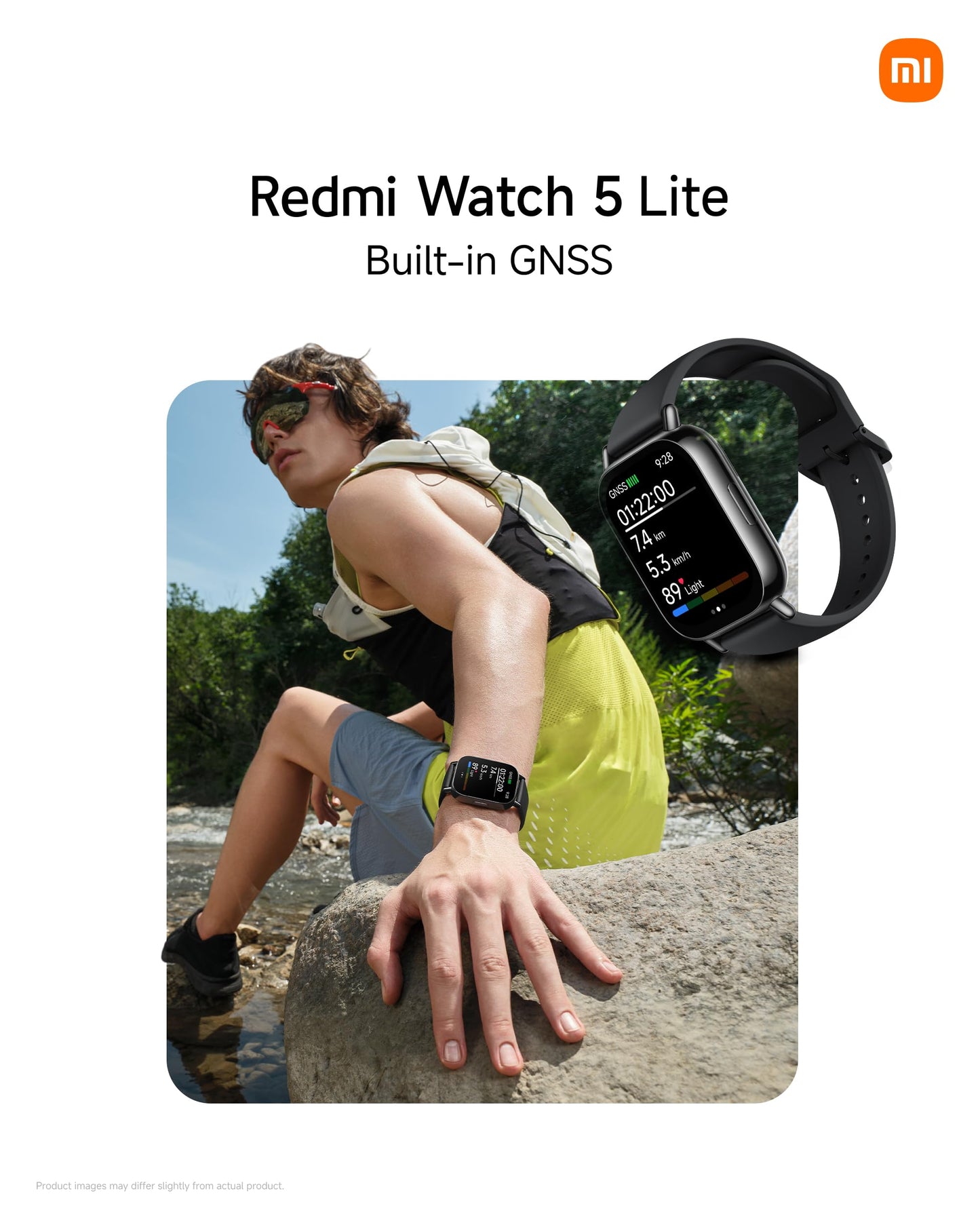 XIAOMI Redmi Watch 5 Lite Global 1.96" Amoled Up to 18 Days Battery GNSS Dual Mic 150+ Workout Modes 5ATM Water Resistance Heart Rate Sensor (Black)