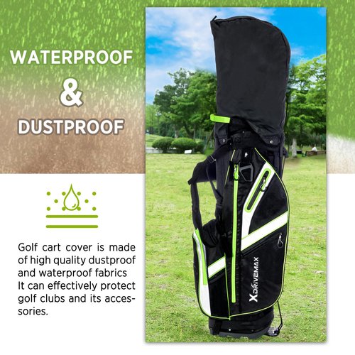 XDriveMax Golf Stand Bag, Lightweight Golf Bag with Stand for Men & Women Premium Golf Club Bags with Rain Cover,Cooler and Golf Accessory Kit,