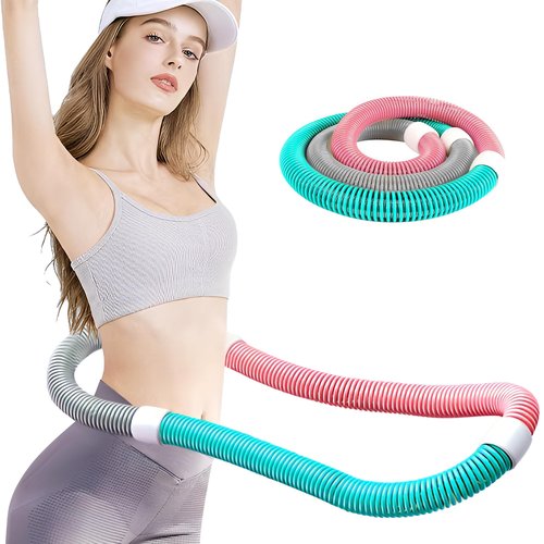 BESTOKAY Infinity Hoop, Weighted Hula Hoop, Hula Hoops for Adults, Weighted Hula Hoops for Women - Spring Weighted Design Burns Fat, Shapes Waist, Back-Friendly Workout with Safety Rope