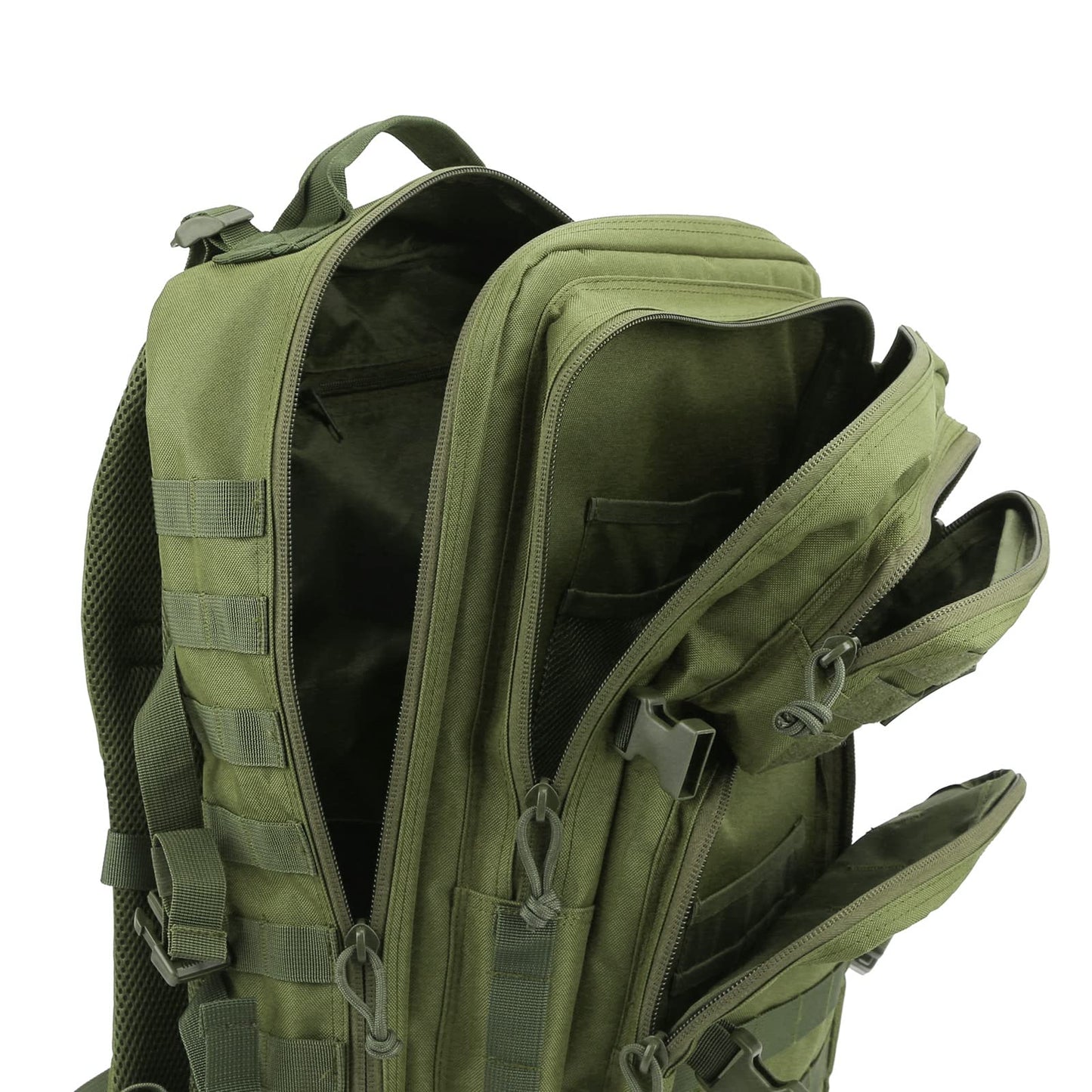 REEBOW GEAR Military Tactical Backpack for Men Large Army 3 Day Assault Pack Molle Hiking Daypack Bag (Green)