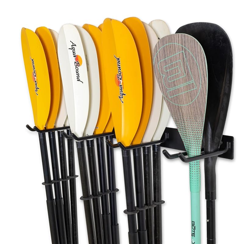 Ultimate Paddle Wall Mount Rack for Kayaks, SUP & Canoes - Holds 16 Paddles